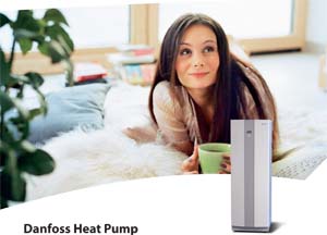 DANFOSS MAXI s pompalarnda 180 litre hacimli boyler i niteyle kompaktr.