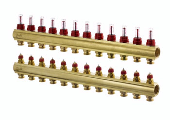 DANFOSS döşemeden ısıtma kollektörleri , danfoss kollektör , debimetresiz kollektör , yerden ısıtma kollektörü , otomasyona uygun kollektörler