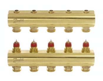 danfoss kollektör , debimetresiz kollektör , yerden ısıtma kollektörü , döeşemeden ısıtma kollektörü